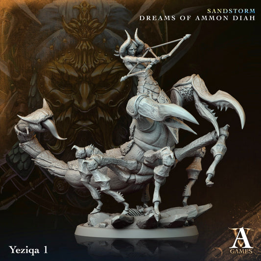 3D Printed Archvillain Games Yeziqa Sandstorm Dreams of Ammon Diah 28 32mm D&D - 3D Printing Boss