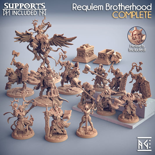 3D Printed Artisan Guild Agata Pillar of Faith The Requien Brotherhood 28mm 32mm - 3D Printing Boss