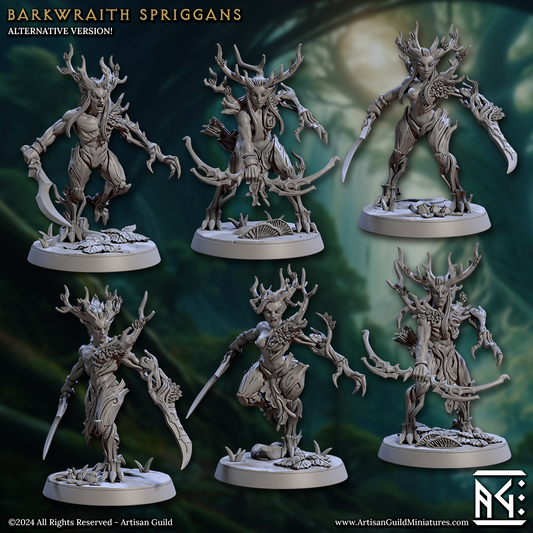 3D Printed Artisan Guild Barkwraith Spriggans Barkwraith Spriggans Set 28mm 32mm - 3D Printing Boss