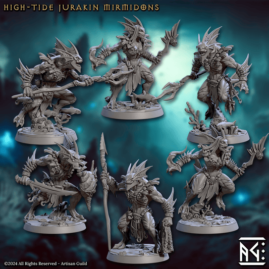 3D Printed Artisan Guild High Tide Jurakin Mirmidons Mirmidons of the Death Tide 28mm 32mm - 3D Printing Boss