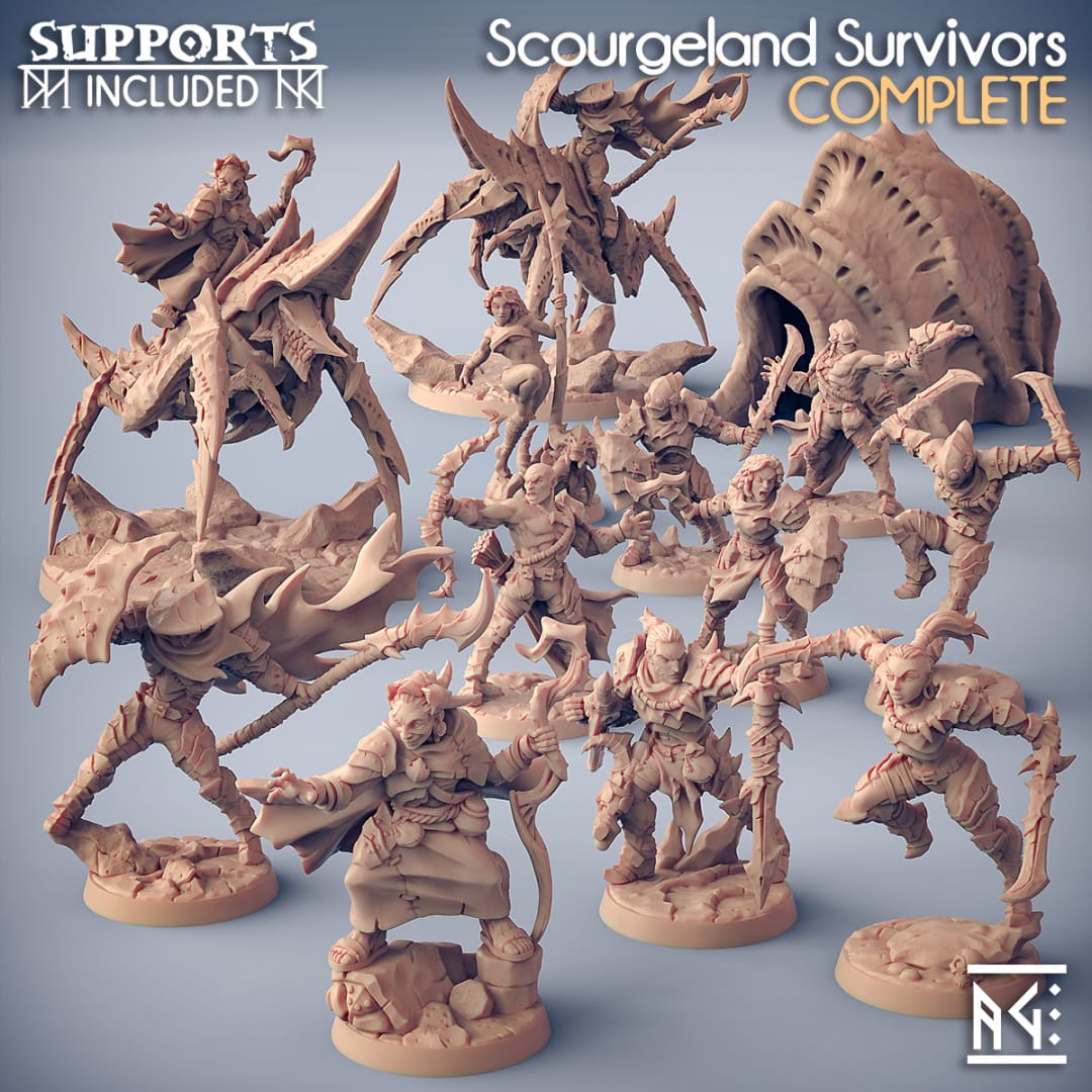 3D Printed Artisan Guild Hiro Dustwalker Scourgeland Survivors 28mm 32mm - 3D Printing Boss