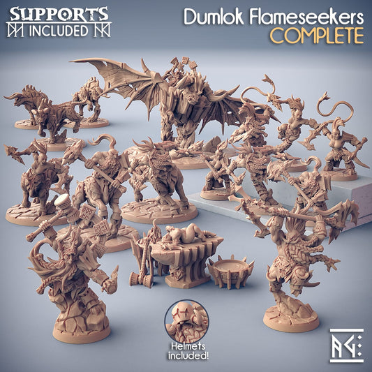 3D Printed Artisan Guild Kalkotaurs Dumlok Flameseekers 28mm 32mm - 3D Printing Boss