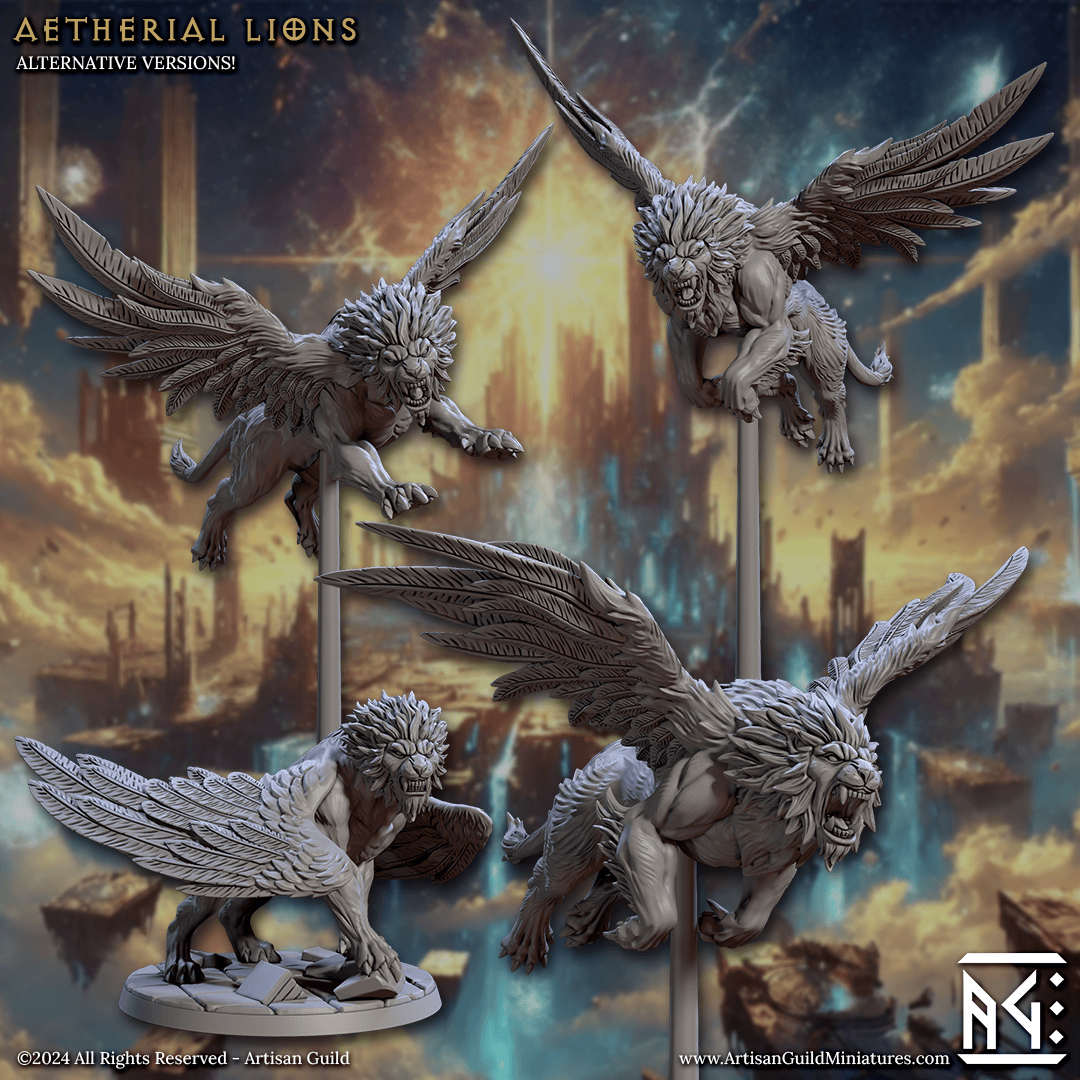 3D Printed Artisan Guild Malakim Lionriders Wrath of the Malakim Set 28mm 32mm - 3D Printing Boss