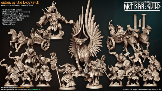 3D Printed Artisan Guild Minoc Columns Order of the Labyrinth 28mm 32mm - 3D Printing Boss