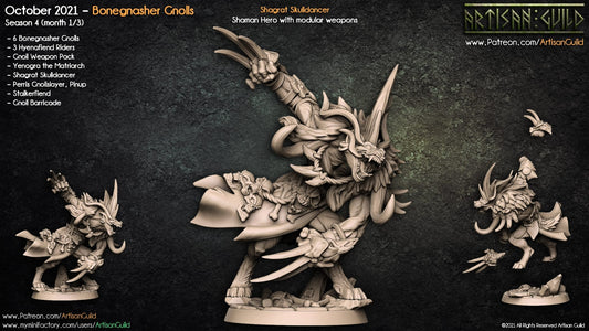 3D Printed Artisan Guild Shargat Skulldancer Bonegnasher Gnolls 28mm 32mm - 3D Printing Boss