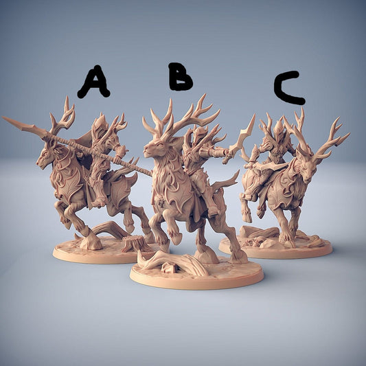 3D Printed Artisan Guild Sylvan Stag Rider Sylvan Knights 28mm 32mm - 3D Printing Boss