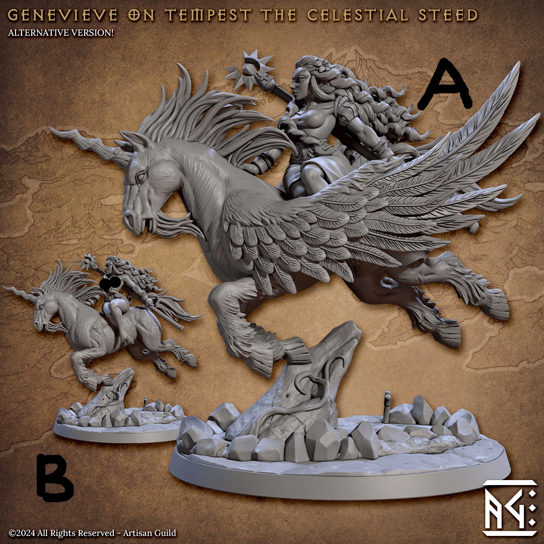 3D Printed Artisan Guild Tempest the Celestial Steed Vanguard Fighters Set 28mm 32mm - 3D Printing Boss