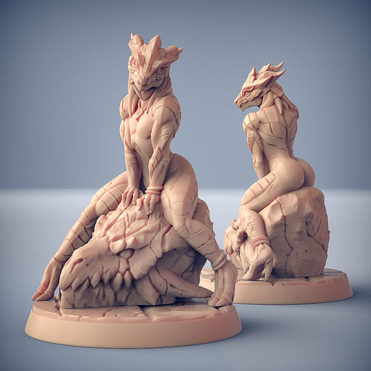 3D Printed Artisan Guild The Lusty Draconian Maid Dragonguard Pinup The Dragonguard 28mm 32mm - 3D Printing Boss