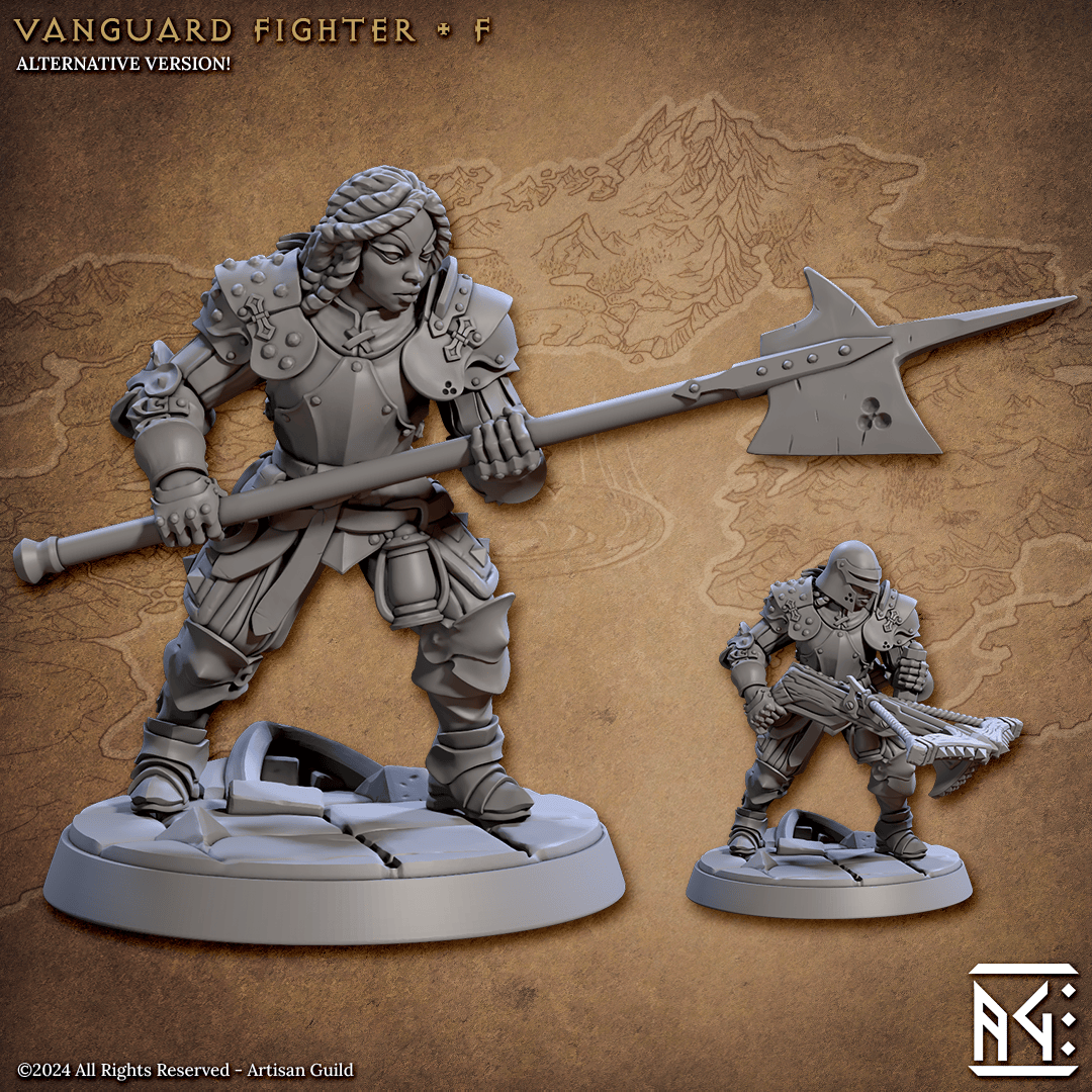 3D Printed Artisan Guild Vanguard Fighters Vanguard Fighters Set 28mm 32mm - 3D Printing Boss