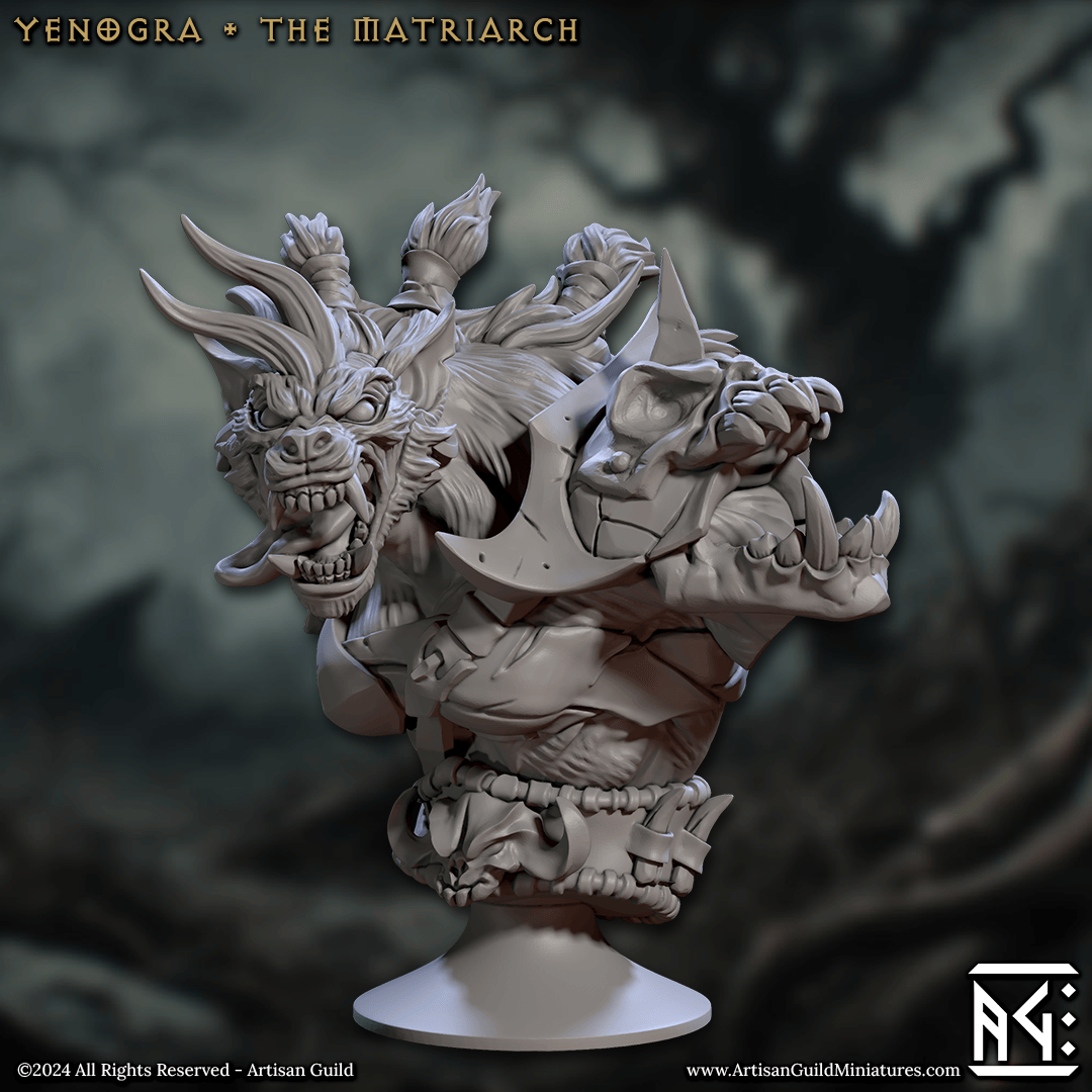 3D Printed Artisan Guild Yenogra Bust 28mm 32mm - 3D Printing Boss