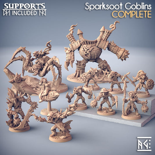 3D Printed Artisan Guild Zipzaap Darkspark Sparksoot Goblin Set 28mm 32mm - 3D Printing Boss