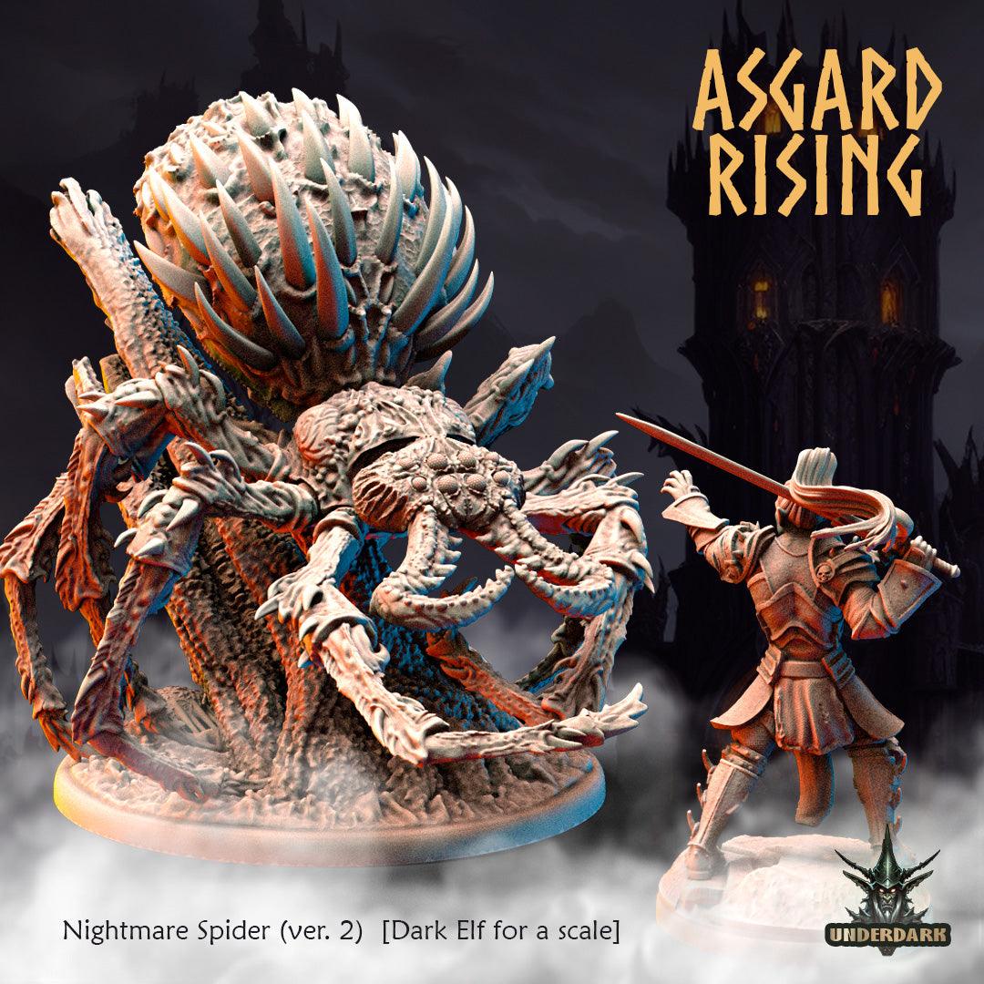 3D Printed Asgard Nightmare Spider Version 2 28 32 mm Wargaming DnD - 3D Printing Boss