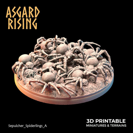 3D Printed Asgard Rising Sepulcher Spiderlings 28 32 mm Wargaming DnD - 3D Printing Boss