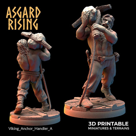 3D Printed Asgard Rising Viking Sailors Crew 28 32 mm Wargaming DnD - 3D Printing Boss
