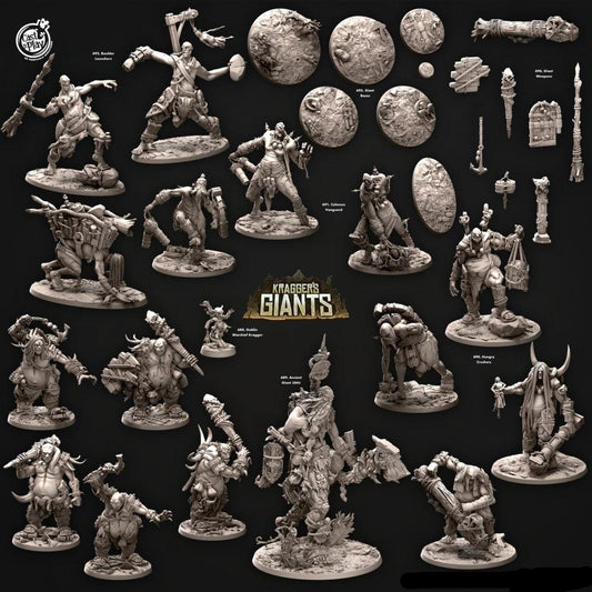 3D Printed Cast n Play 691 Colossus Vanguard Kragger's Giants Set 28mm 32mm D&D - 3D Printing Boss