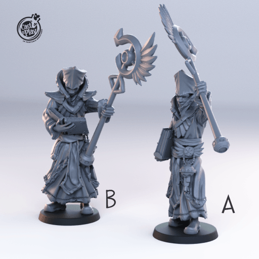 3D Printed Cast n Play 92 Priest Townsfolk 28mm 32mm D&D - 3D Printing Boss