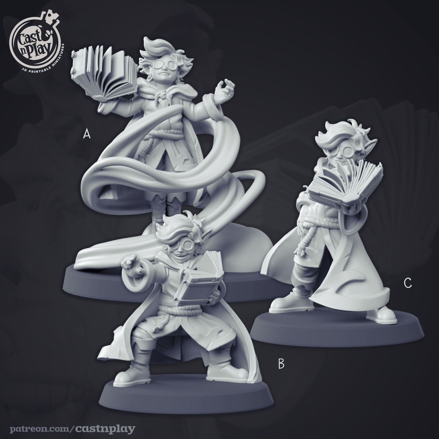 3D Printed Cast n Play Apprentice Wizard Wizards Guild Set 28mm 32mm D&D - 3D Printing Boss