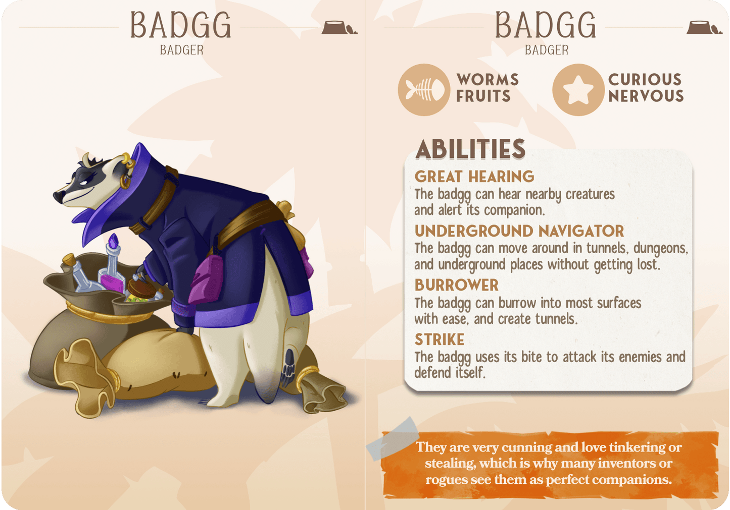 3D Printed Cast n Play Badgg - Badger Companions 28mm 32mm D&D - 3D Printing Boss