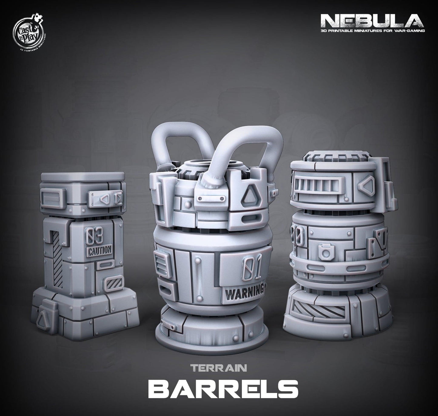 3D Printed Cast n Play Barrels Nebula Origins 28mm 32mm D&D - 3D Printing Boss