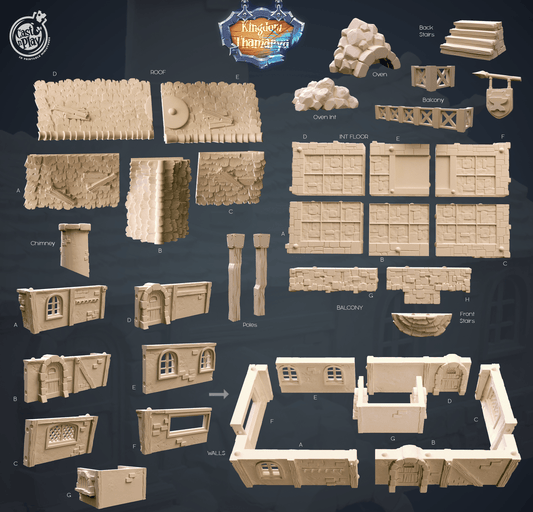 3D Printed Cast n Play Blacksmith's Workshop Kingdom Of Thamarya 28mm 32mm D&D - 3D Printing Boss