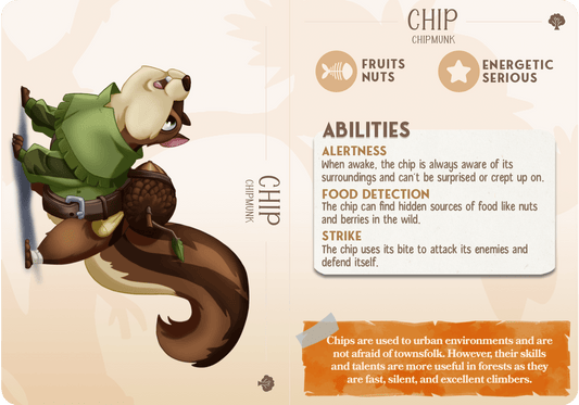 3D Printed Cast n Play Chip - Chipmunk Companions 28mm 32mm D&D - 3D Printing Boss