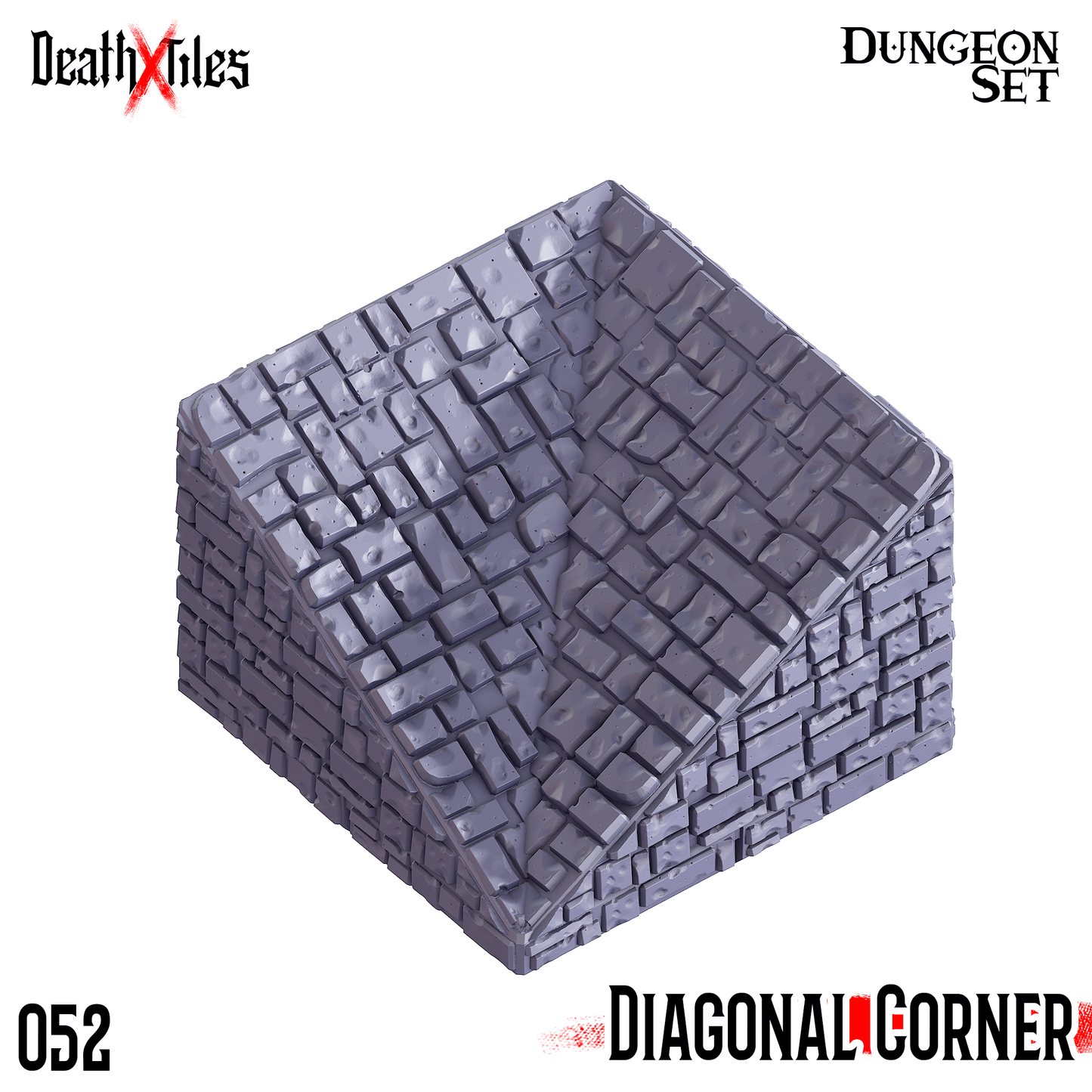 3D Printed Cast n Play Death x Tiles Corner Walls Set 28mm 32mm D&D - 3D Printing Boss