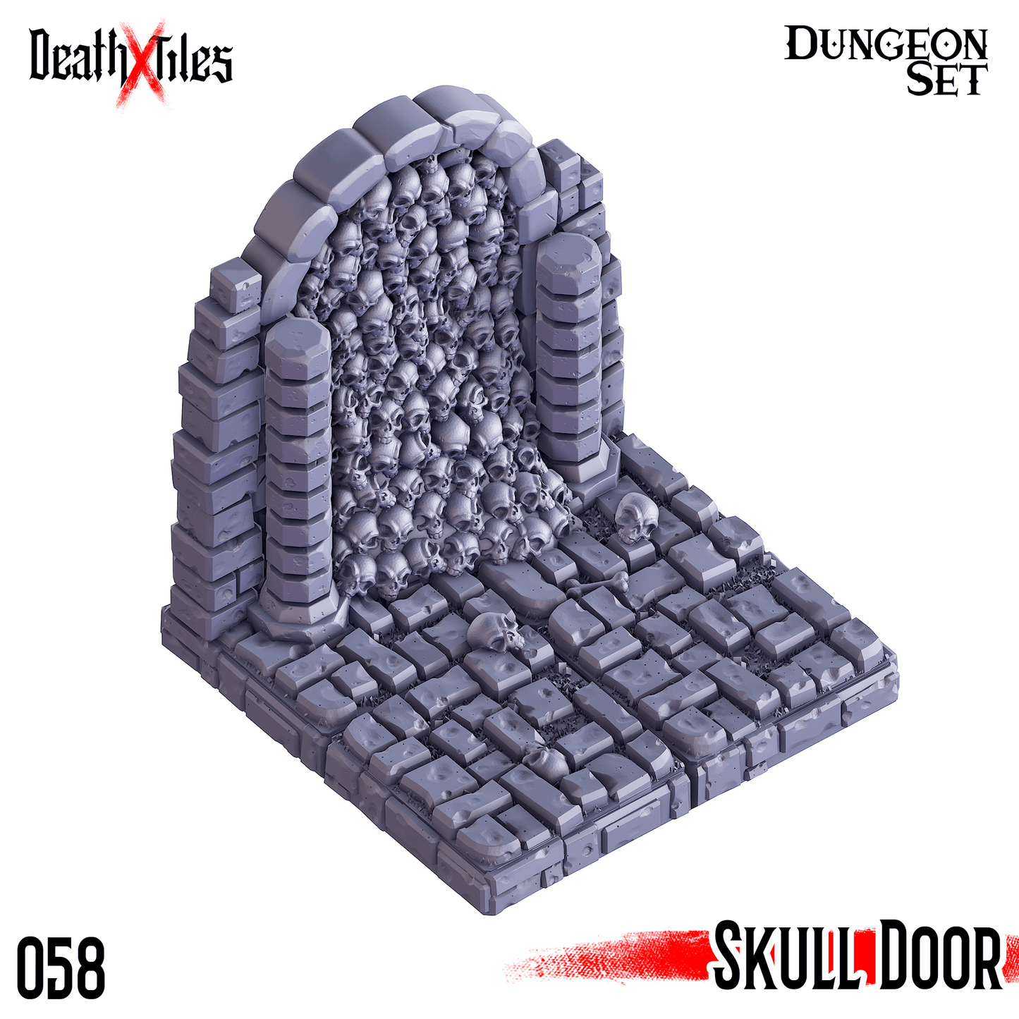 3D Printed Cast n Play Death x Tiles Doors Set 28mm 32mm D&D - 3D Printing Boss