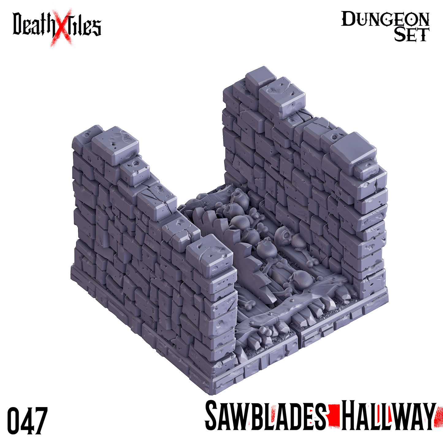 3D Printed Cast n Play Death x Tiles Hallways Set 28mm 32mm D&D - 3D Printing Boss