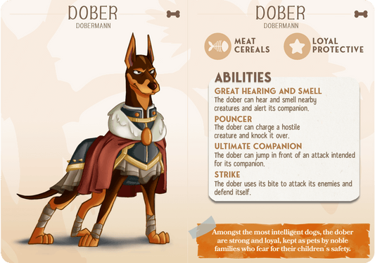 3D Printed Cast n Play Dober - Dobermann Companions 28mm 32mm D&D - 3D Printing Boss
