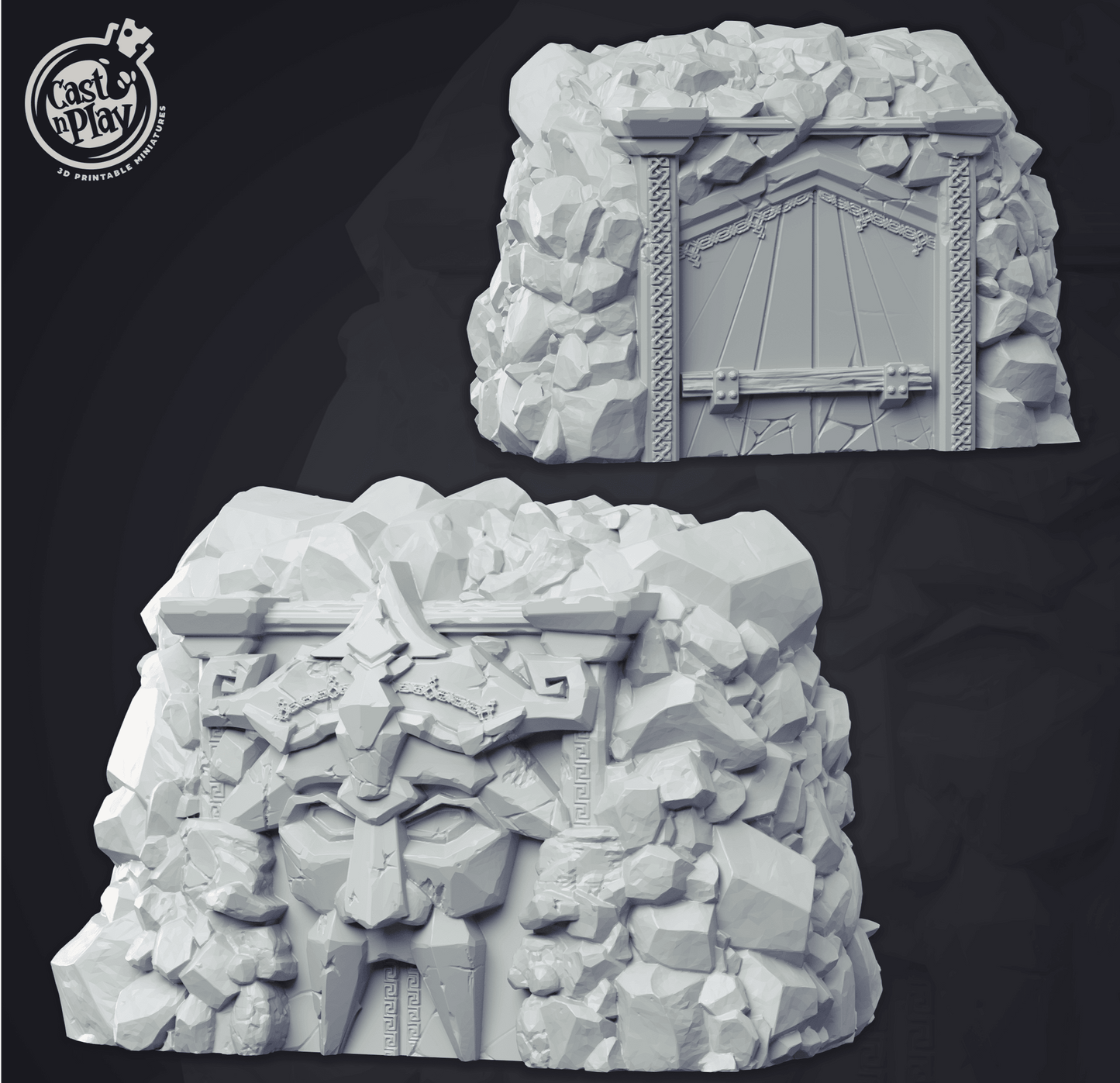 3D Printed Cast n Play - Dwarven Mine Entrance 28mm 32mm D&D - 3D Printing Boss