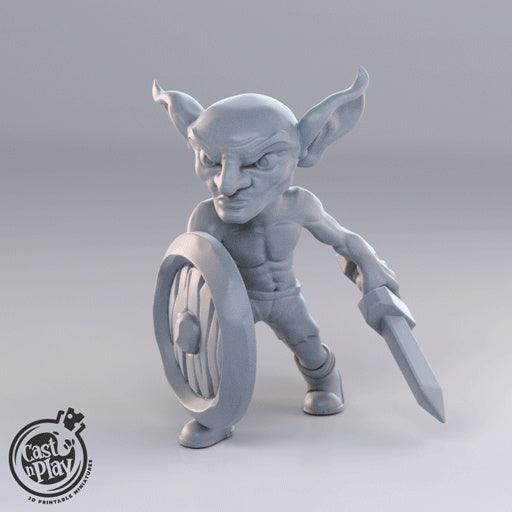 3D Printed Cast n Play - Goblins with Weapons 28mm 32mm D&D - 3D Printing Boss