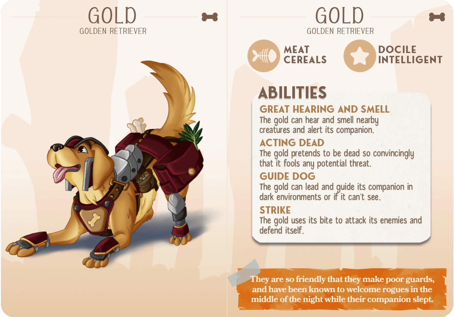 3D Printed Cast n Play Gold - Golden Retriever Companions 28mm 32mm D&D - 3D Printing Boss