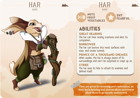 3D Printed Cast n Play Har - Hare Companions 28mm 32mm D&D - 3D Printing Boss
