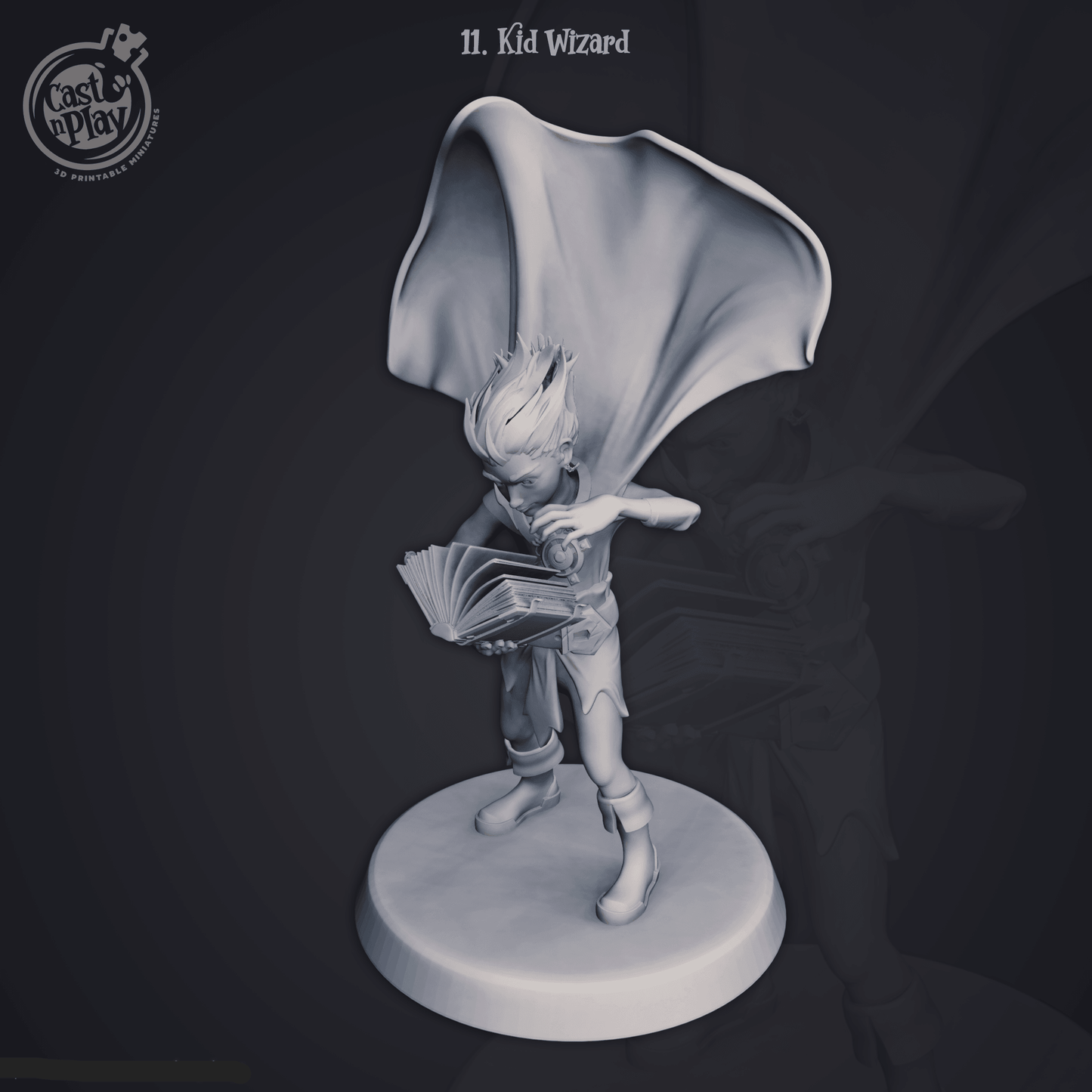 3D Printed Cast n Play Kid Wizard 28mm 32mm D&D - 3D Printing Boss