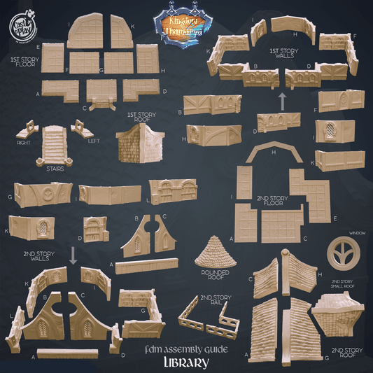 3D Printed Cast n Play Library Kingdom Of Thamarya 28mm 32mm D&D - 3D Printing Boss