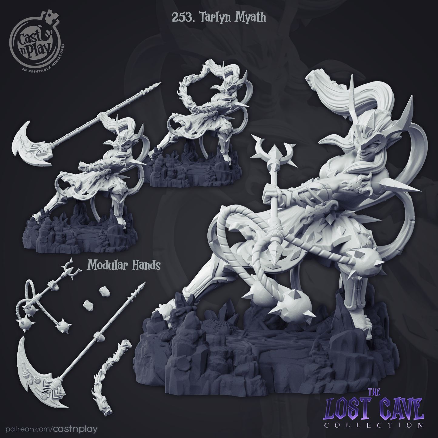 3D Printed Cast n Play Lost Cave Collection - Tarlyn Myath 28mm 32mm D&D - 3D Printing Boss