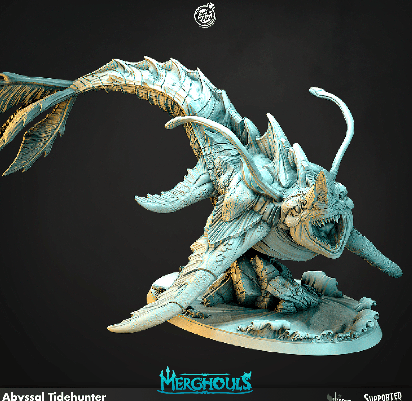3D Printed Cast n Play Merghouls Abyssal Tidehunter 28mm 32mm D&D - 3D Printing Boss