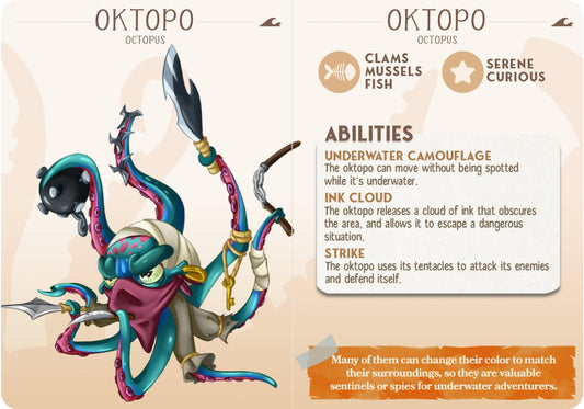 3D Printed Cast n Play Oktopo - Octopus Companions 28mm 32mm D&D - 3D Printing Boss