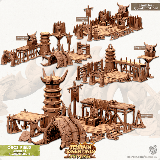 3D Printed Cast n Play Orcs Field Set Slaughterium 28mm 32mm D&D - 3D Printing Boss