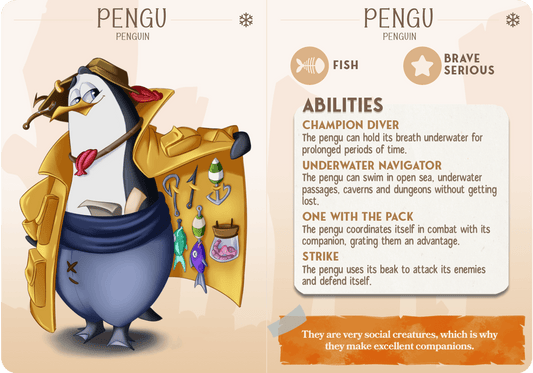 3D Printed Cast n Play Pengu - Peguin Companions 28mm 32mm D&D - 3D Printing Boss