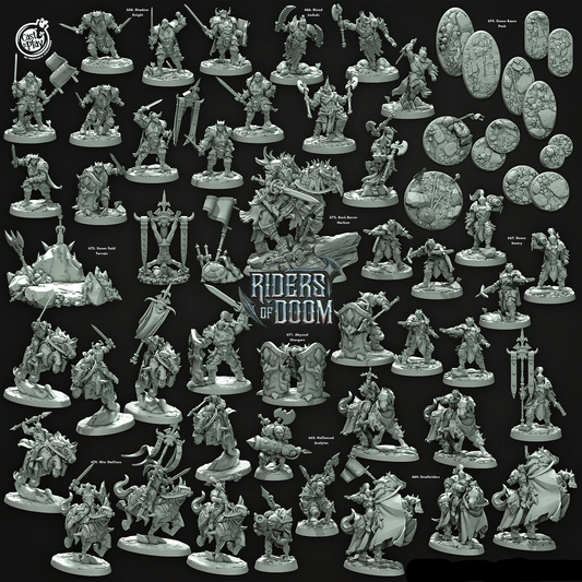3D Printed Cast n Play Riders of Doom - Doom Bases 28mm 32mm D&D - 3D Printing Boss