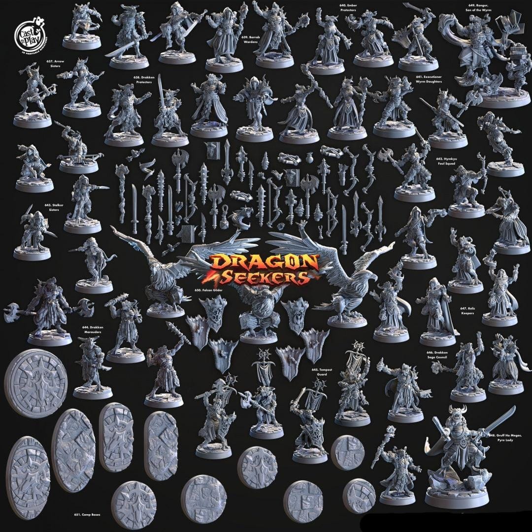 3D Printed Cast n Play Rongur, Son of the Wyrm Dragon Seekers 28mm 32mm D&D - 3D Printing Boss