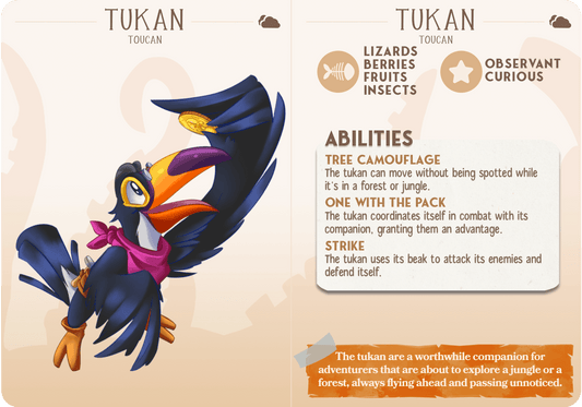 3D Printed Cast n Play Tukan - Toucan Companions 28mm 32mm D&D - 3D Printing Boss