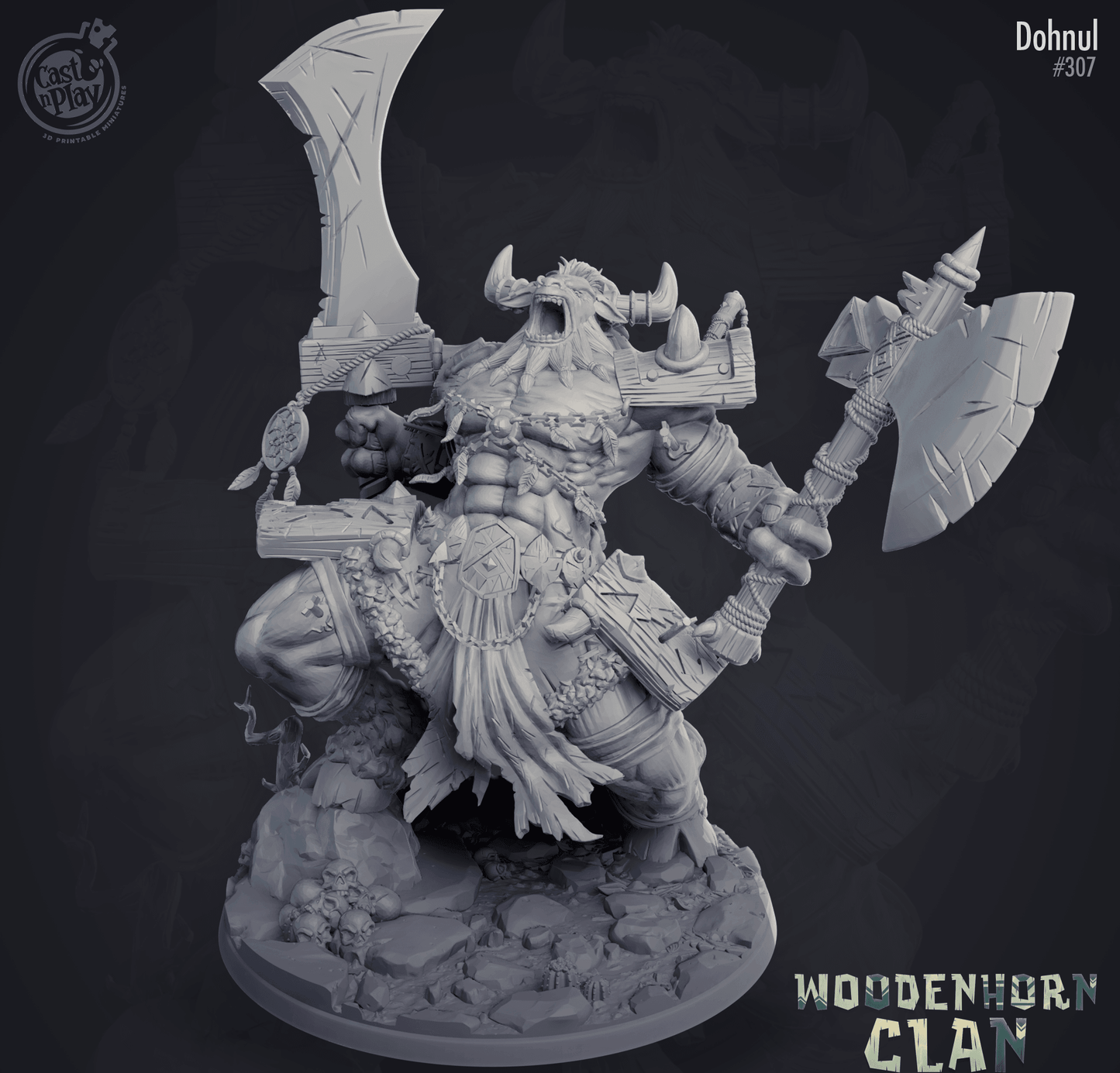3D Printed Cast n Play Woodenhorn Clan - Monster Dohnul 28mm 32mm D&D - 3D Printing Boss