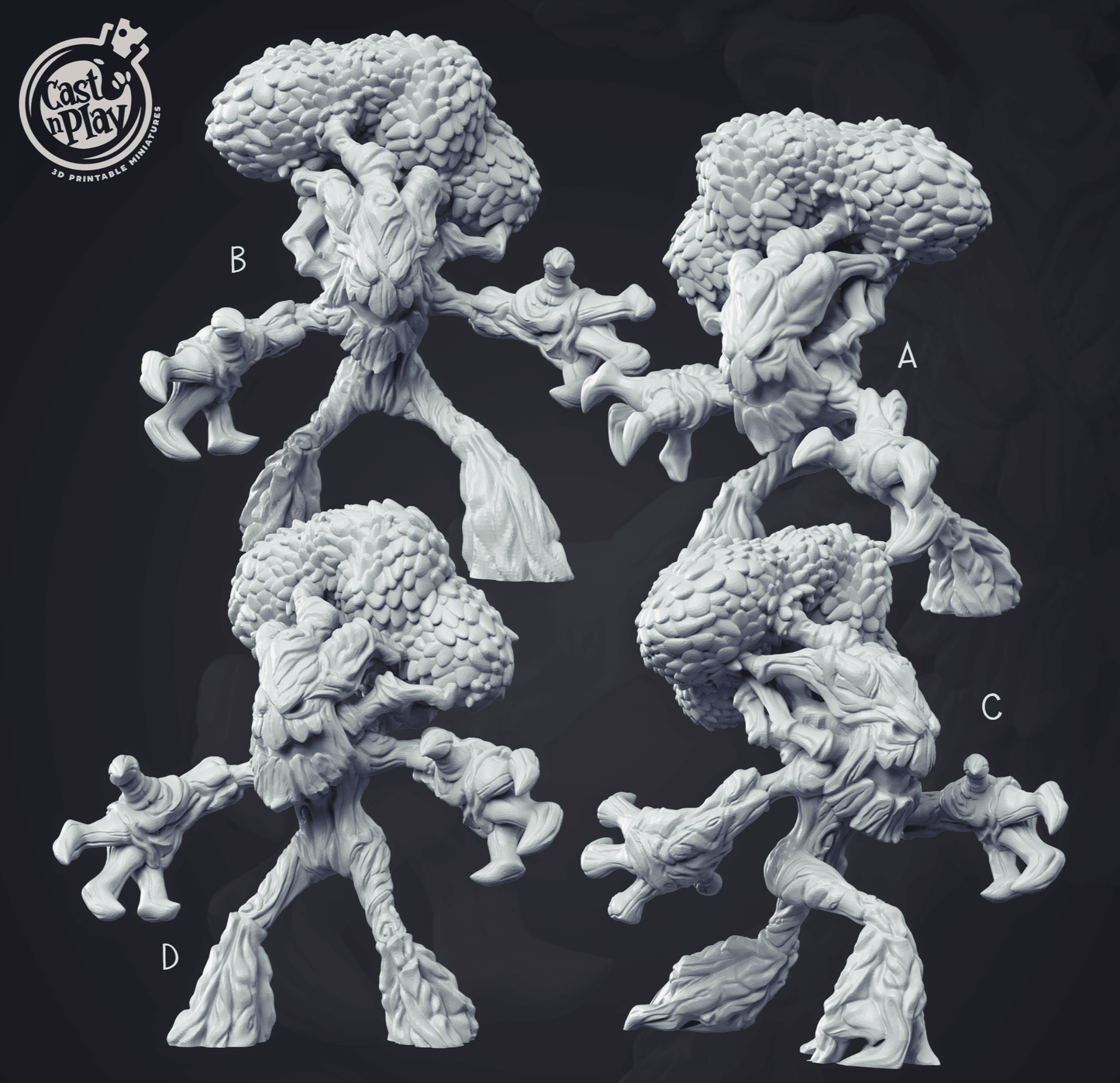 3D Printed Cast n Play - Young Ents Set 28mm 32mm D&D - 3D Printing Boss