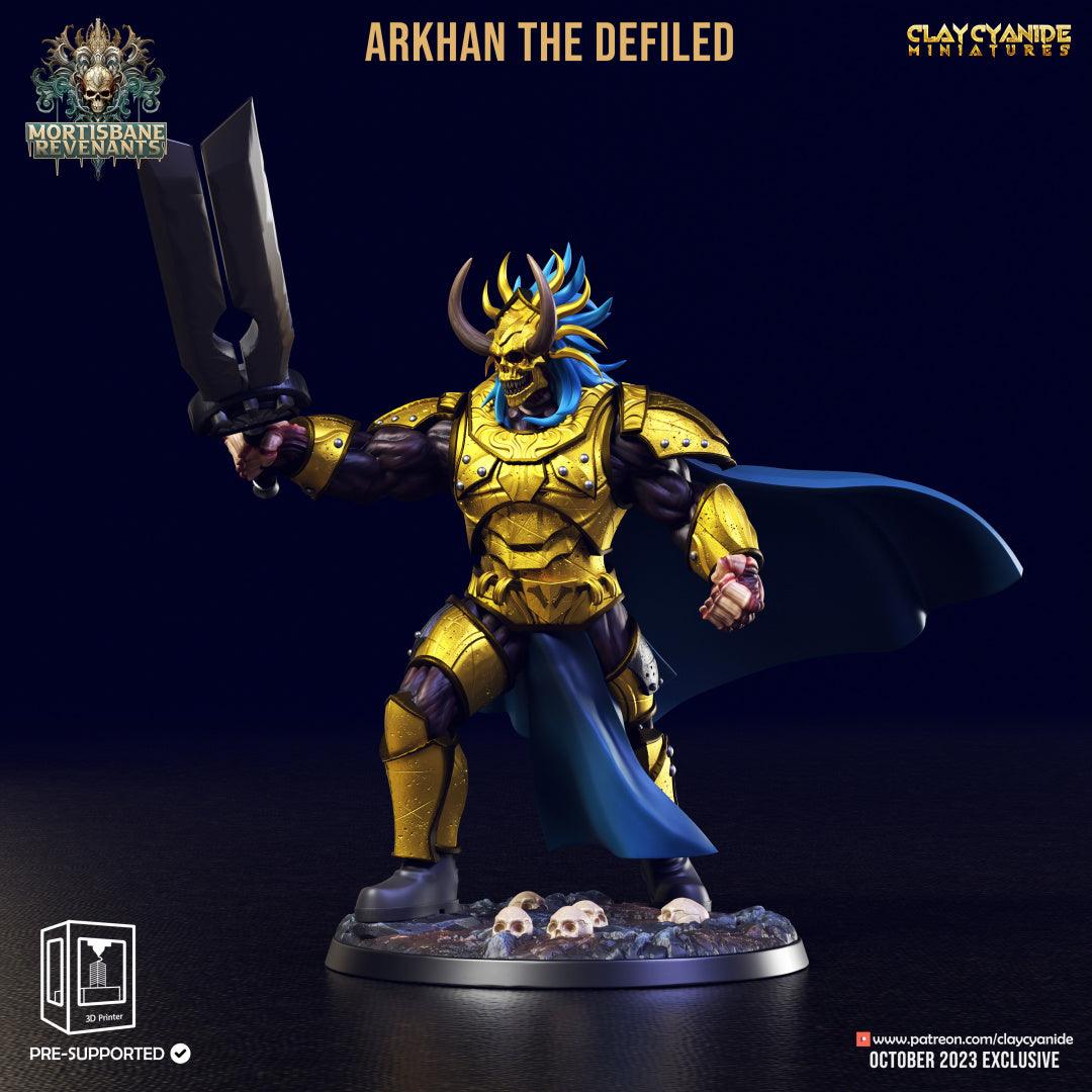 3D Printed Clay Cyanide Arkhan the Defiled Mortisbane Revenants 28 32 mm D&D - 3D Printing Boss