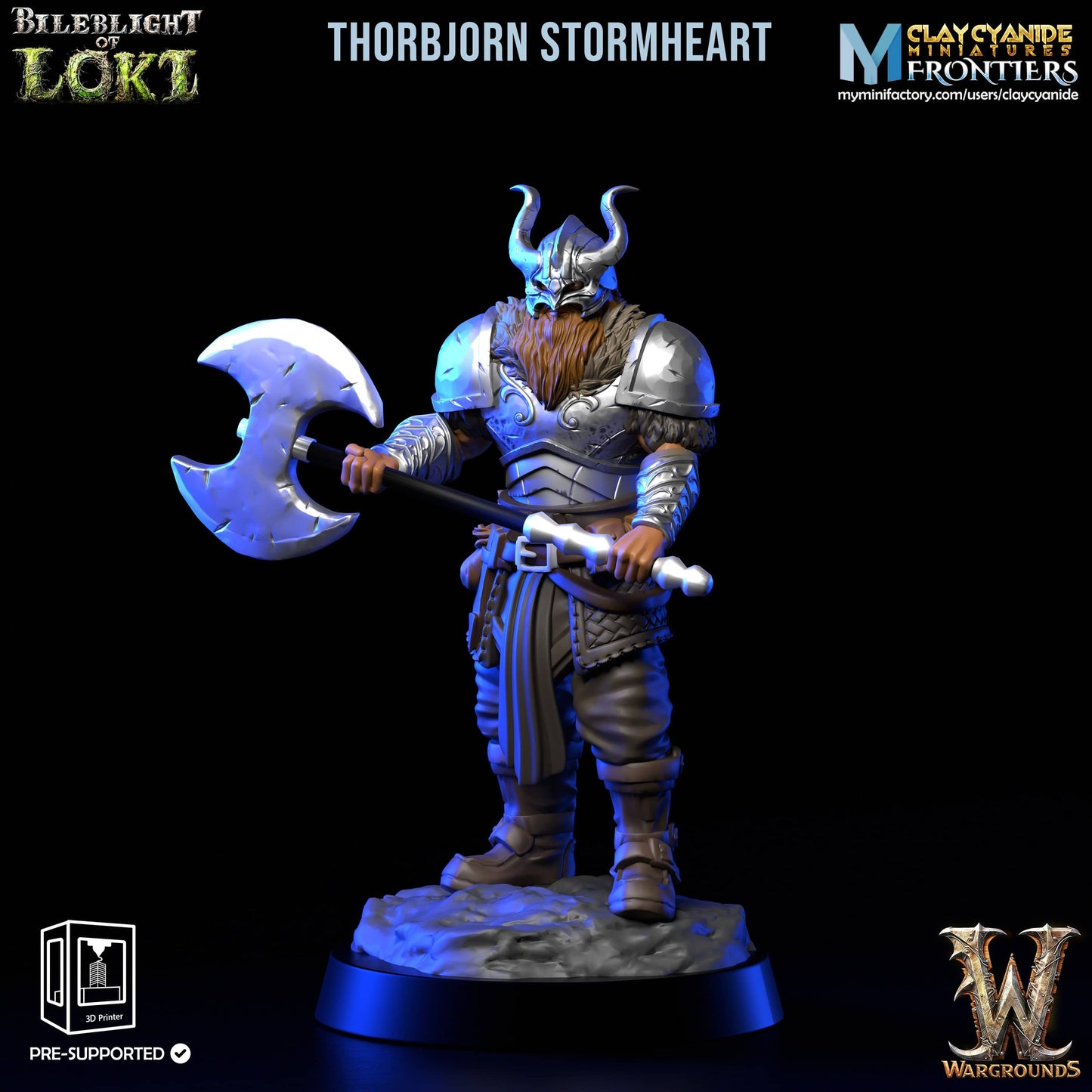 3D Printed Clay Cyanide Bileblight of Loki Vikings 28 32 mm D&D - 3D Printing Boss