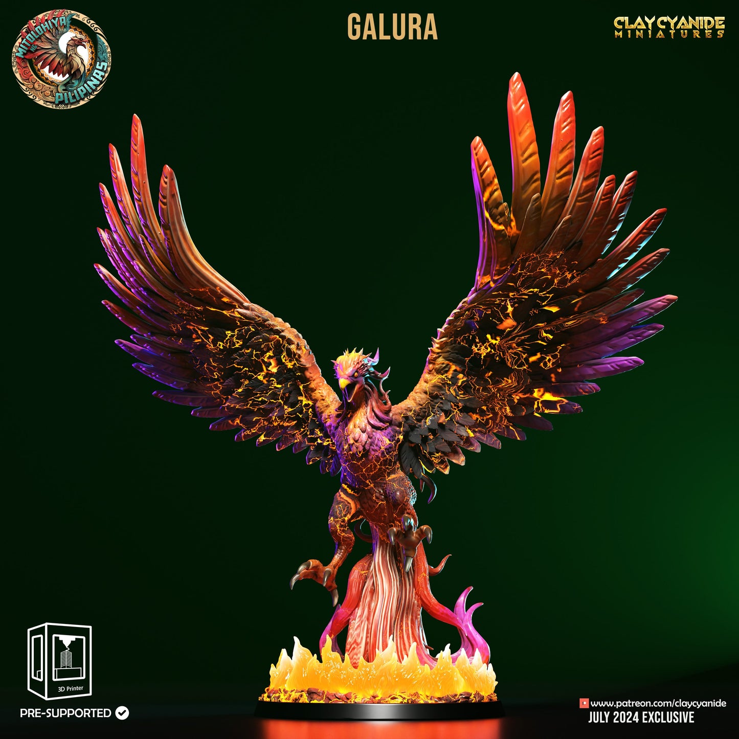 3D Printed Clay Cyanide Galura Philippine Mythology 28 32 mm D&D - 3D Printing Boss