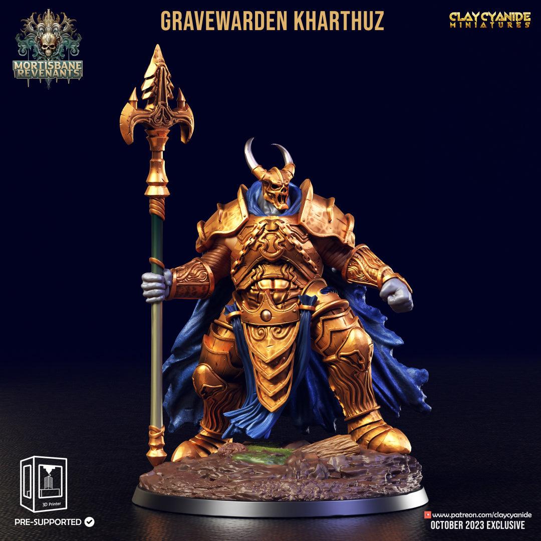 3D Printed Clay Cyanide Gravewarden Kharthuz Mortisbane Revenants 28 32 mm D&D - 3D Printing Boss