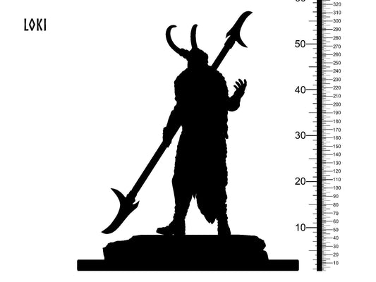 3D Printed Clay Cyanide Loki Norse Mythology 28 32 mm D&D - 3D Printing Boss